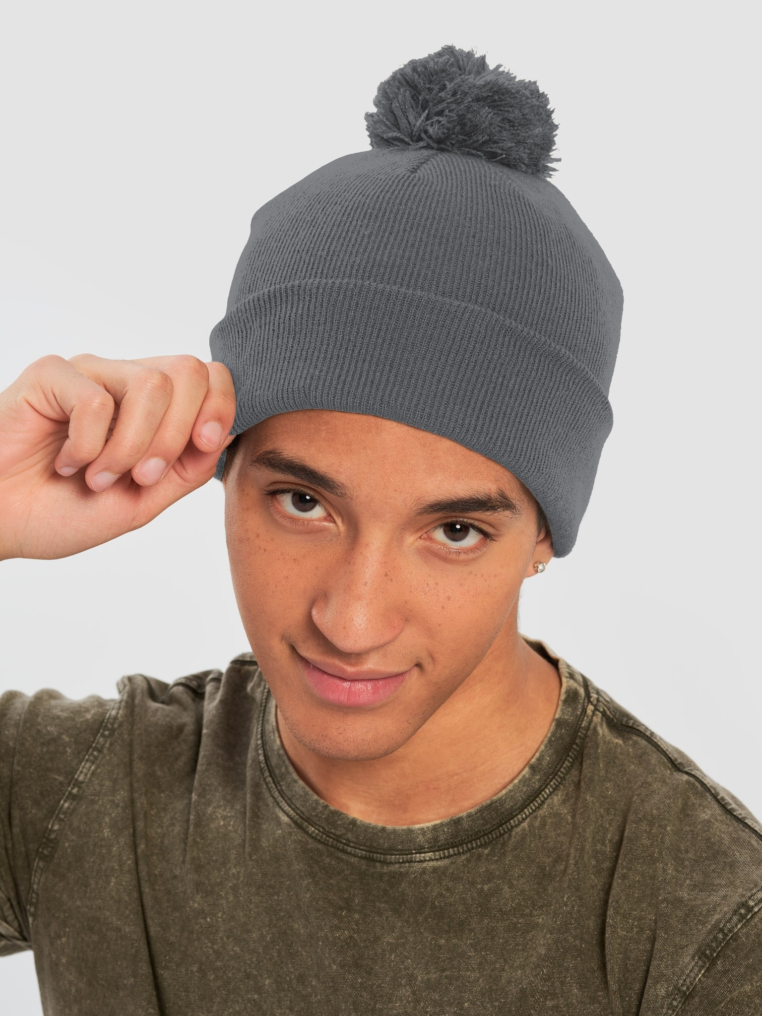 Photo showing Beechfield Pom-Pom Beanie