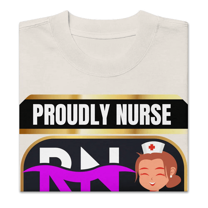 Proudly Nurse Oversized Faded T-Shirt product image (30)