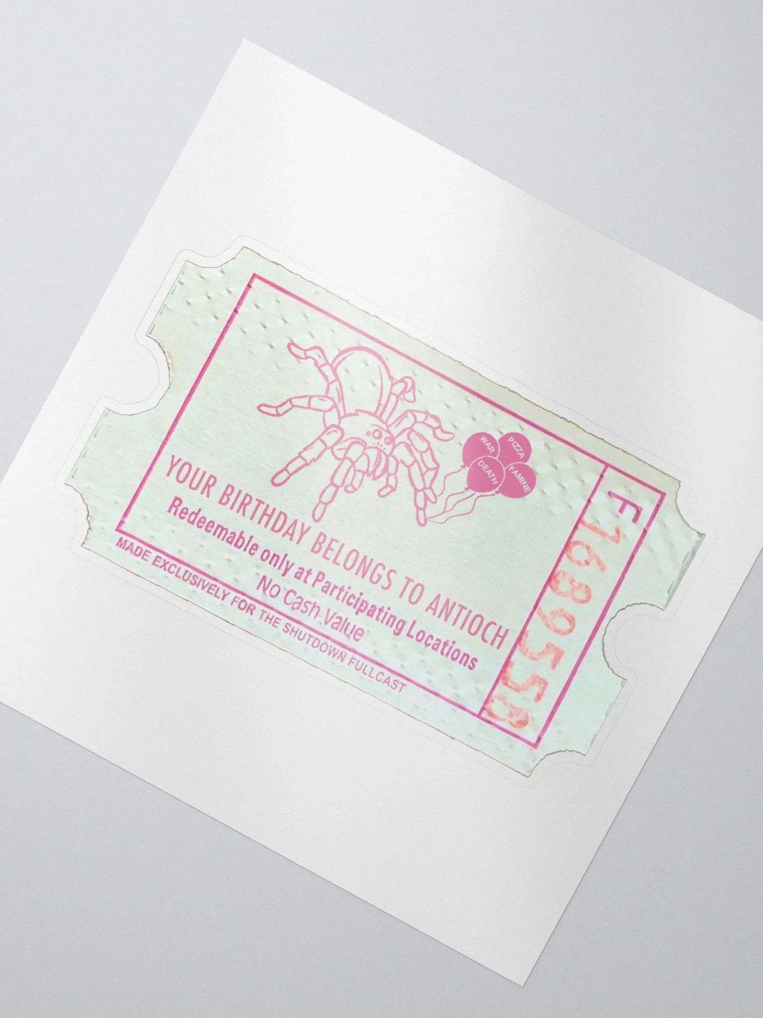 Antioch Ticket Sticker product image (2)
