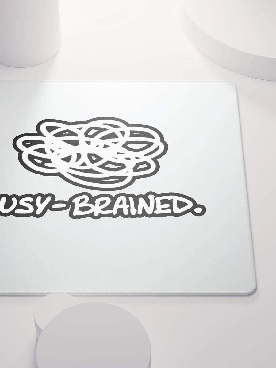 BUSY-BRAINED lined design, #763D7D) mouse pad product image (5)