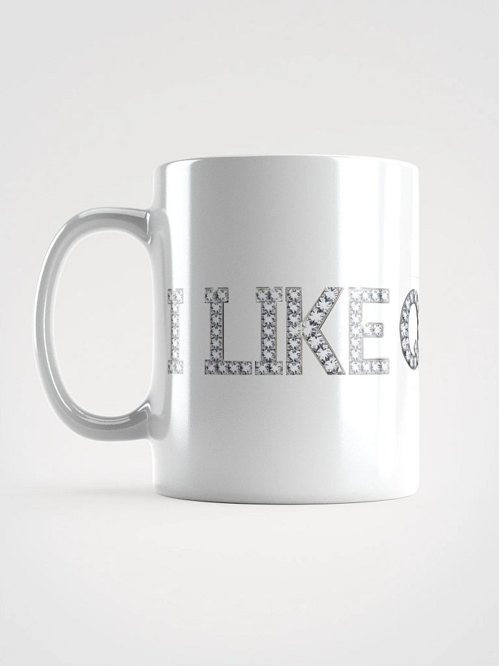 Diamond LIKE Q White Glossy Mug product image (2)
