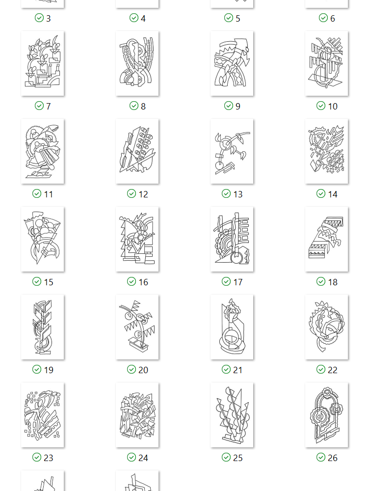 PDF, PNG - Serge Gladky’s Art Deco Coloring Book product image (7)