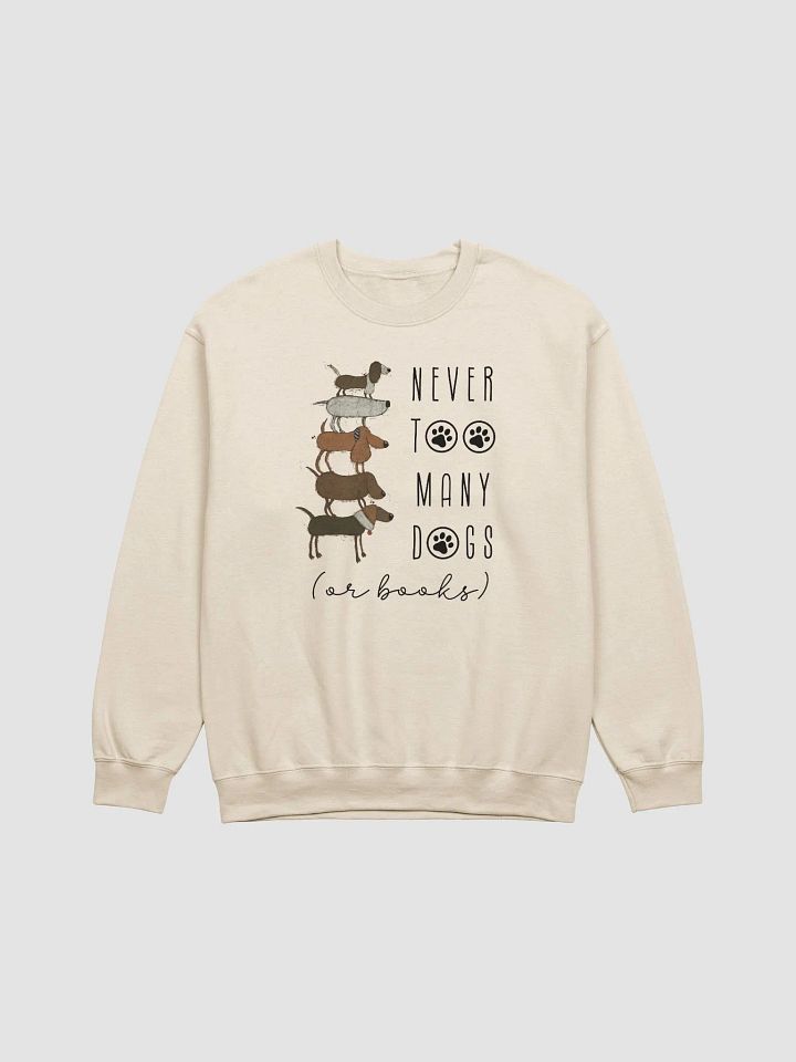 Never too many dogs dog mama, dad hand-drawn sweatshirt product image (10)