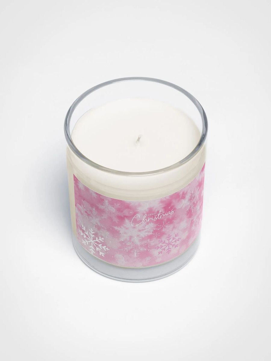 pink Snowflake Soy Wax Candle decor for mom wife friends product image (3)