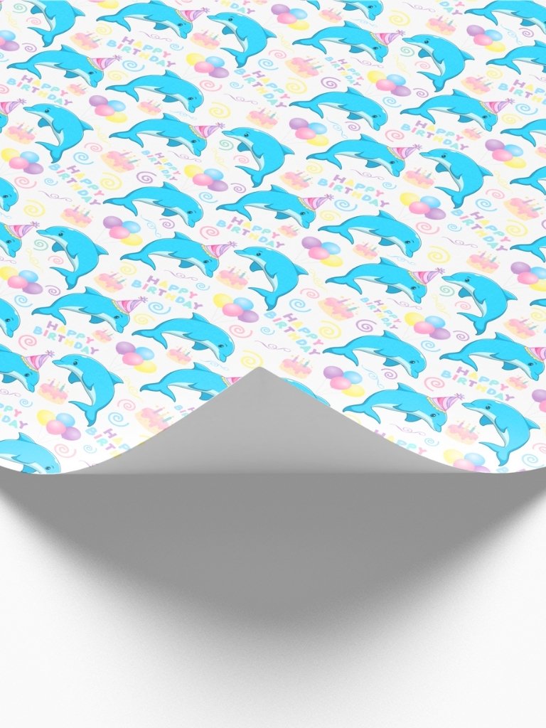 Dolphin Birthday Wrapping Paper product image (2)