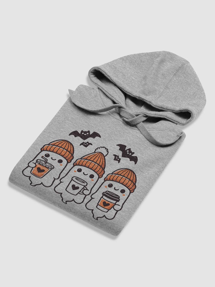 Halloween Coffee Ghost Hoodie | Cute Lantern Graphic Premium Hoodie product image (30)