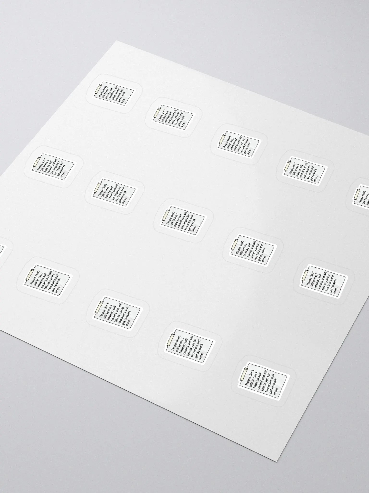 I NEED To Work Sticker (SMALL Sheet) product image (3)
