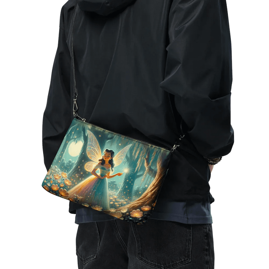 Teal Forest Fairy All-Over Print Crossbody Bag product image (9)