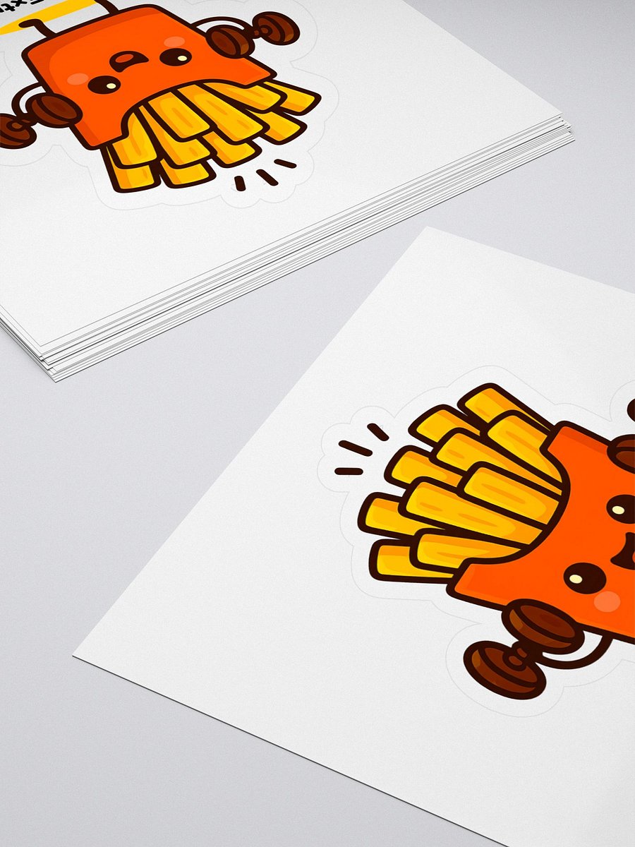 "Exercise Or Extra Fries" Cute Funny French Fries Sticker product image (4)