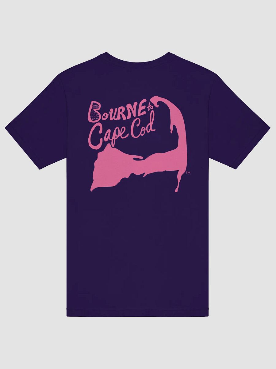 Women's | BOURNE to Cape Cod™ | Supersoft T-Shirt by Bella+Canvas | Brilliant Rose Pink Logo on Jewel Tone Colors product image (11)