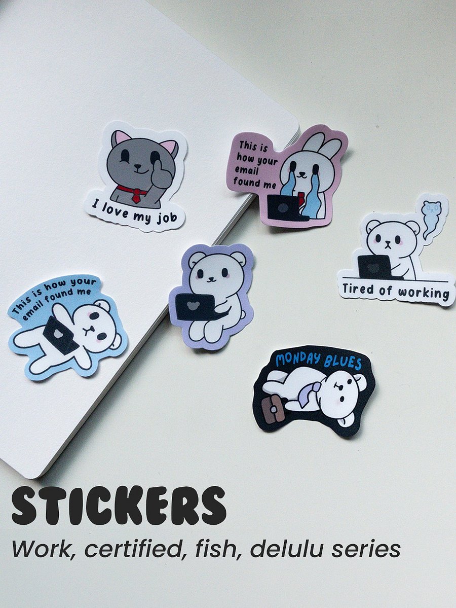 Work meme stickers product image (2)