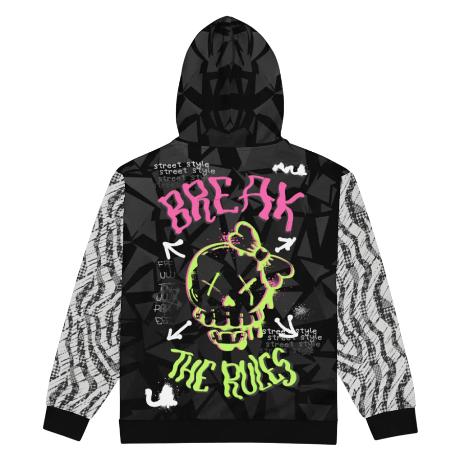 Break the rules | Recycled Unisex ZIP Hoodie product image (3)