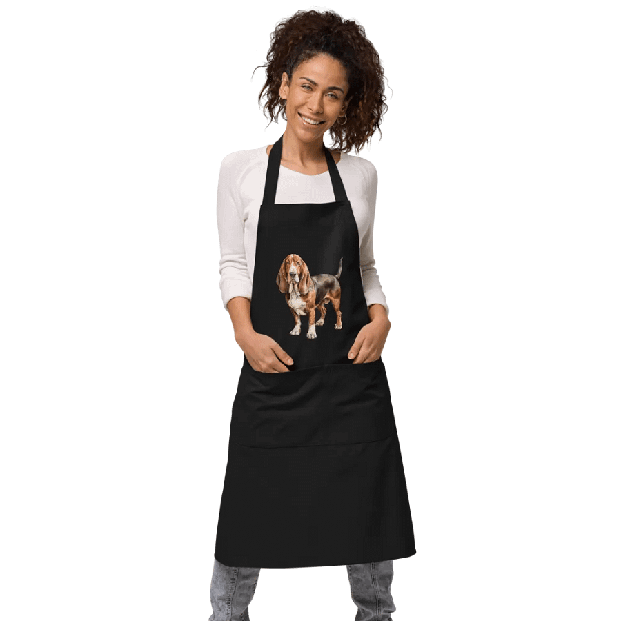 Basset Hound Dreams Organic Cotton Apron product image (11)