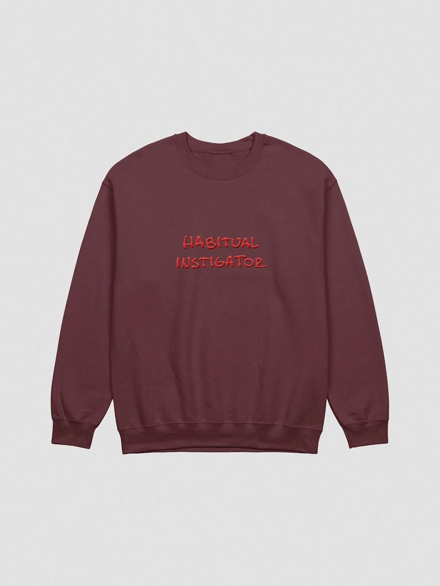 HABITUAL INSTIGATOR (lg. design, red thread) embroidered crewneck product image (7)