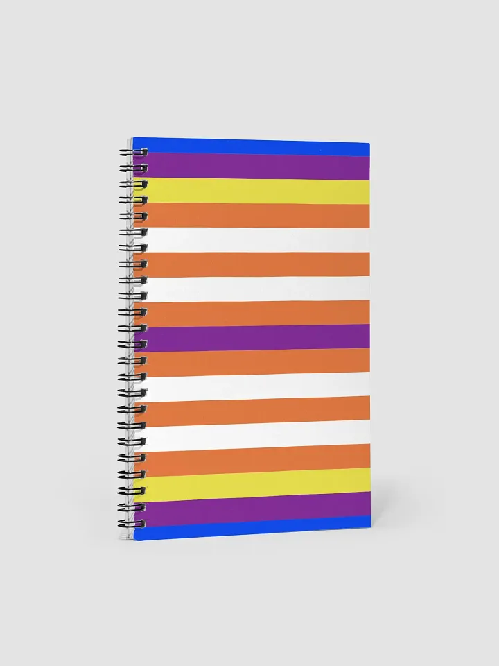 Beach Colored Line Pattern Design Spiral Notebook product image (1)