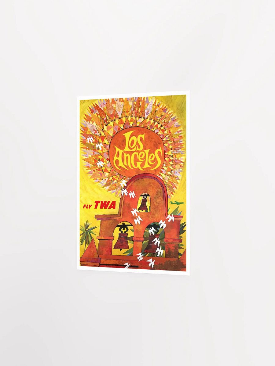 Los Angeles, USA, TWA 1950s — retro vintage travel poster, retro travel art, retro travel wall art product image (7)