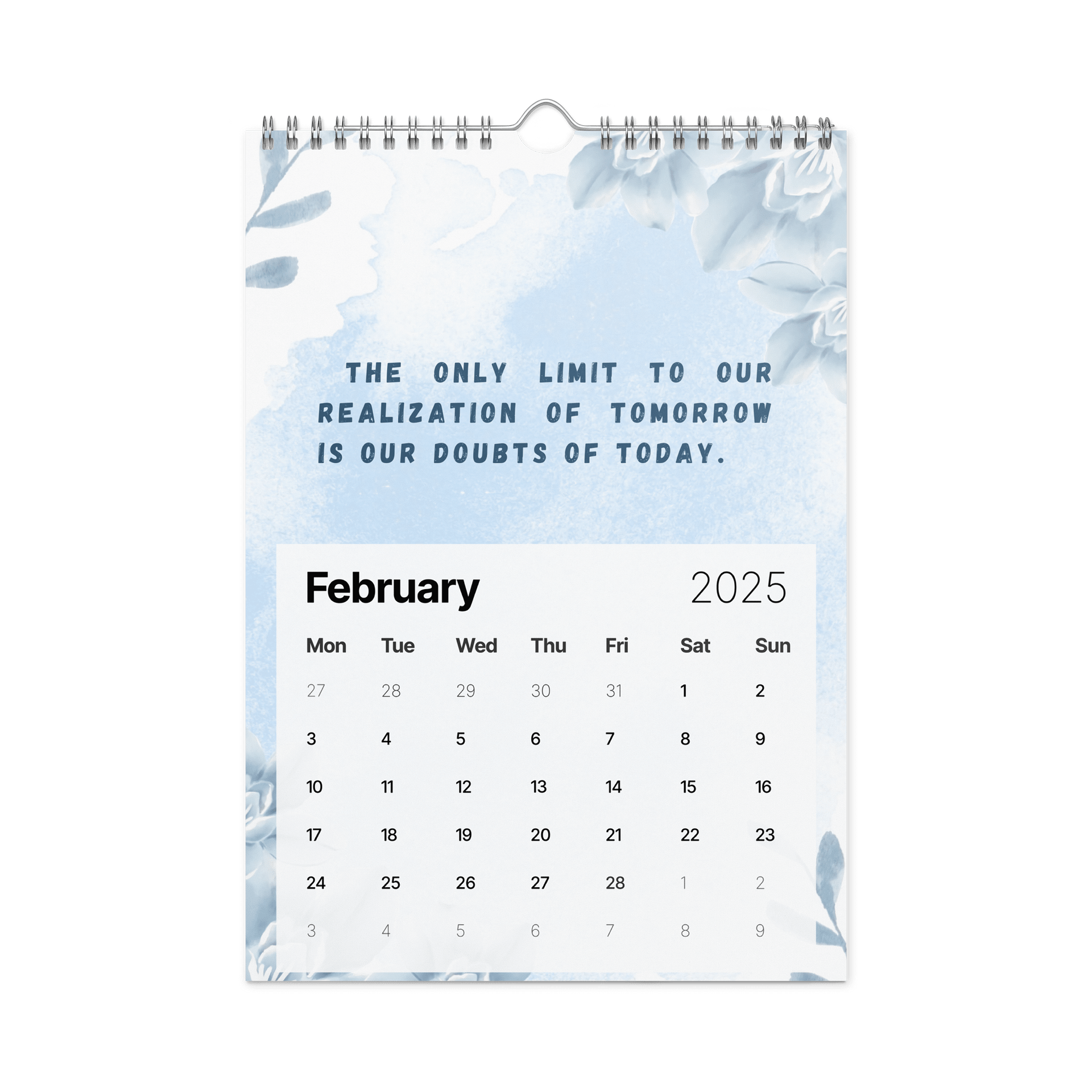 FLORAL INSPIRATIONAL QUOTES WALL CALENDAR 2026 product image (5)