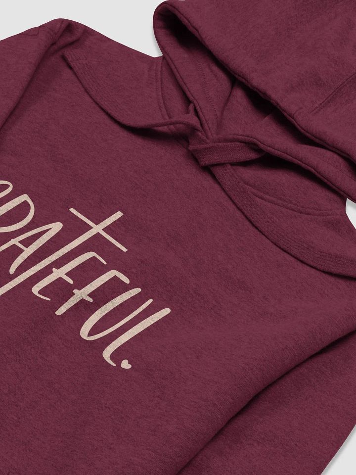 Grateful Typography Heavyweight Unisex Maroon Hoodie product image (2)