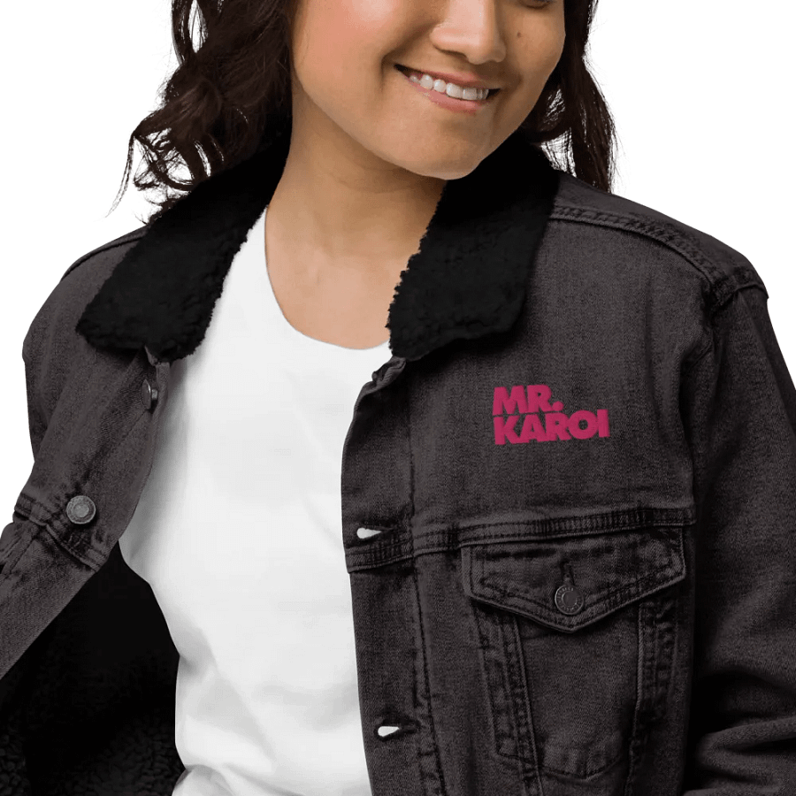 Mr. Karoi Pink Logo Denim Jacket product image (11)