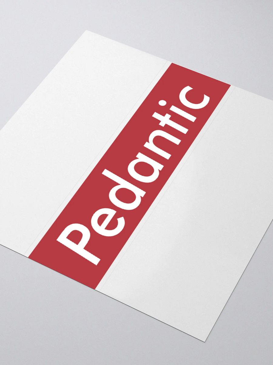Pedantic Vinyl Sticker (Kiss-Cut) product image (8)