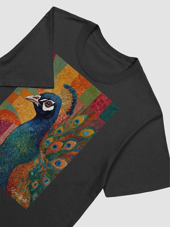 Vibrant Peacock Patchwork T-Shirt product image (1)