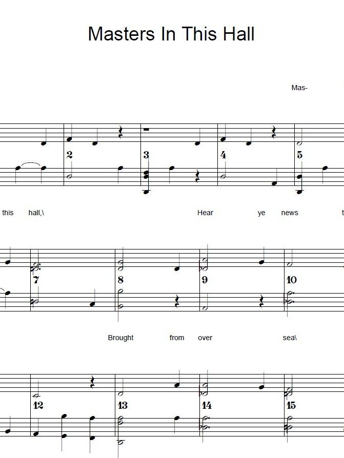 Masters In This Hall - Christmas - Piano sheet music product image (1)