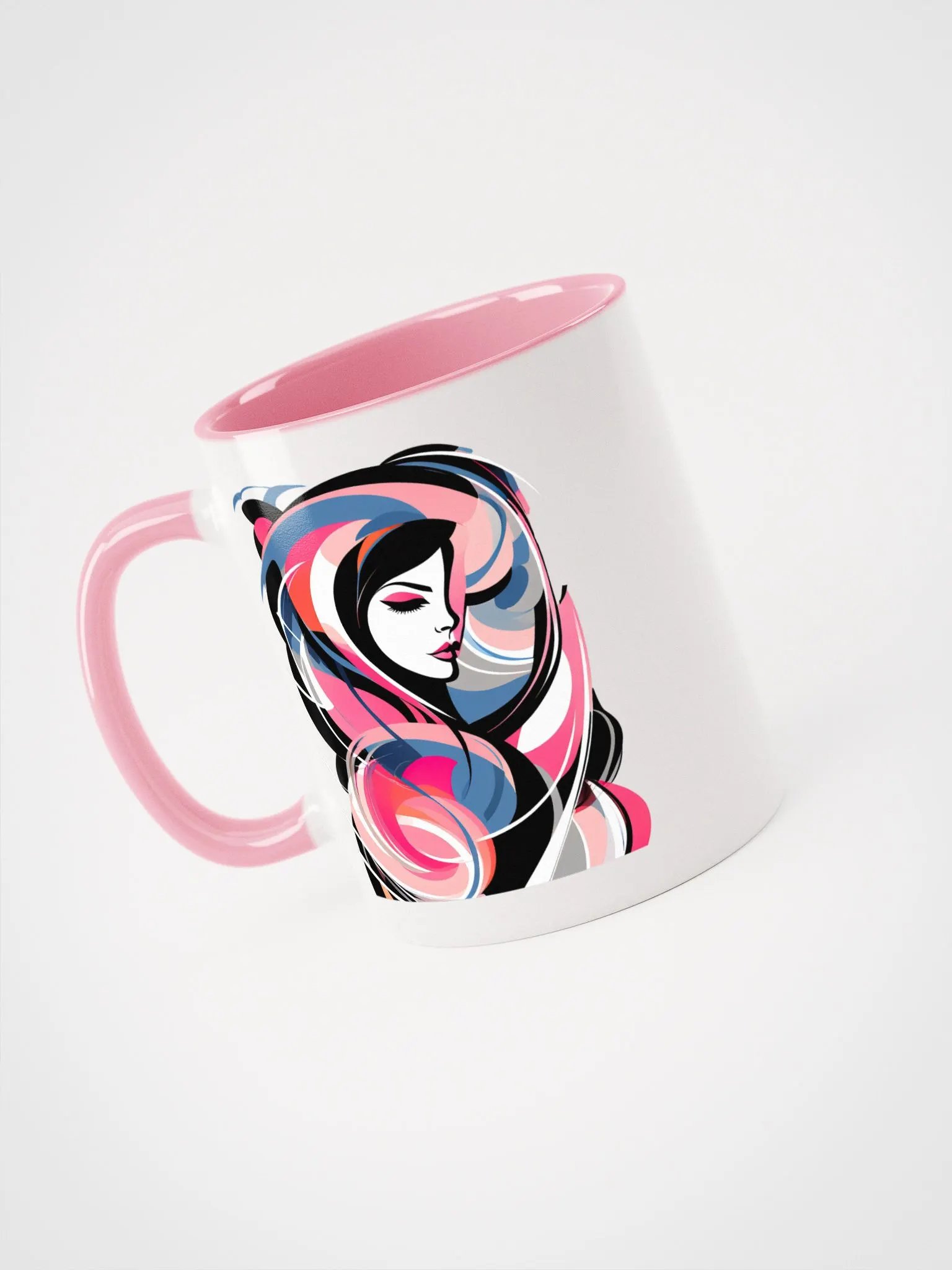Serenity - Abstract Art - Ceramic Mug with Color Inside product image (3)