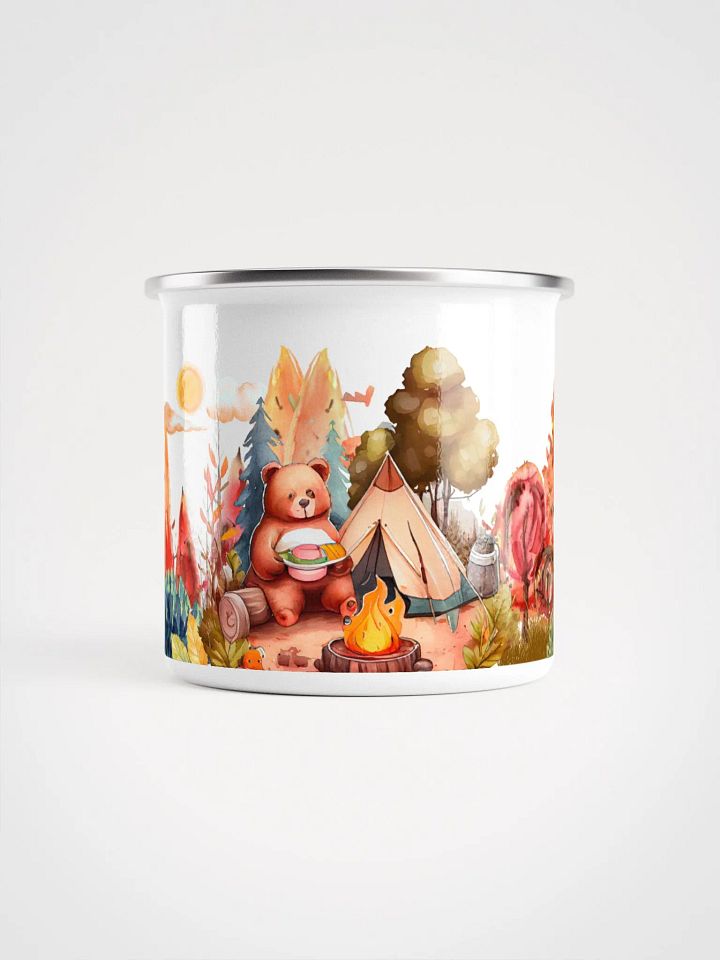 Classic Camping Bear Enamel Mug | Adventure-Inspired Drinkware product image (2)