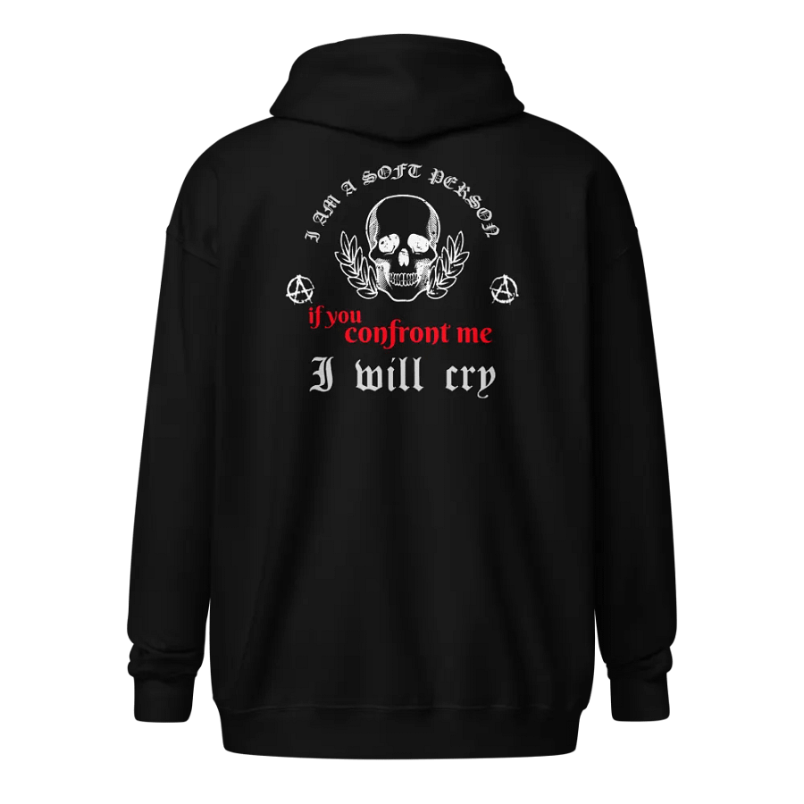 (2 sided) Soft Person zip hoodie product image (3)