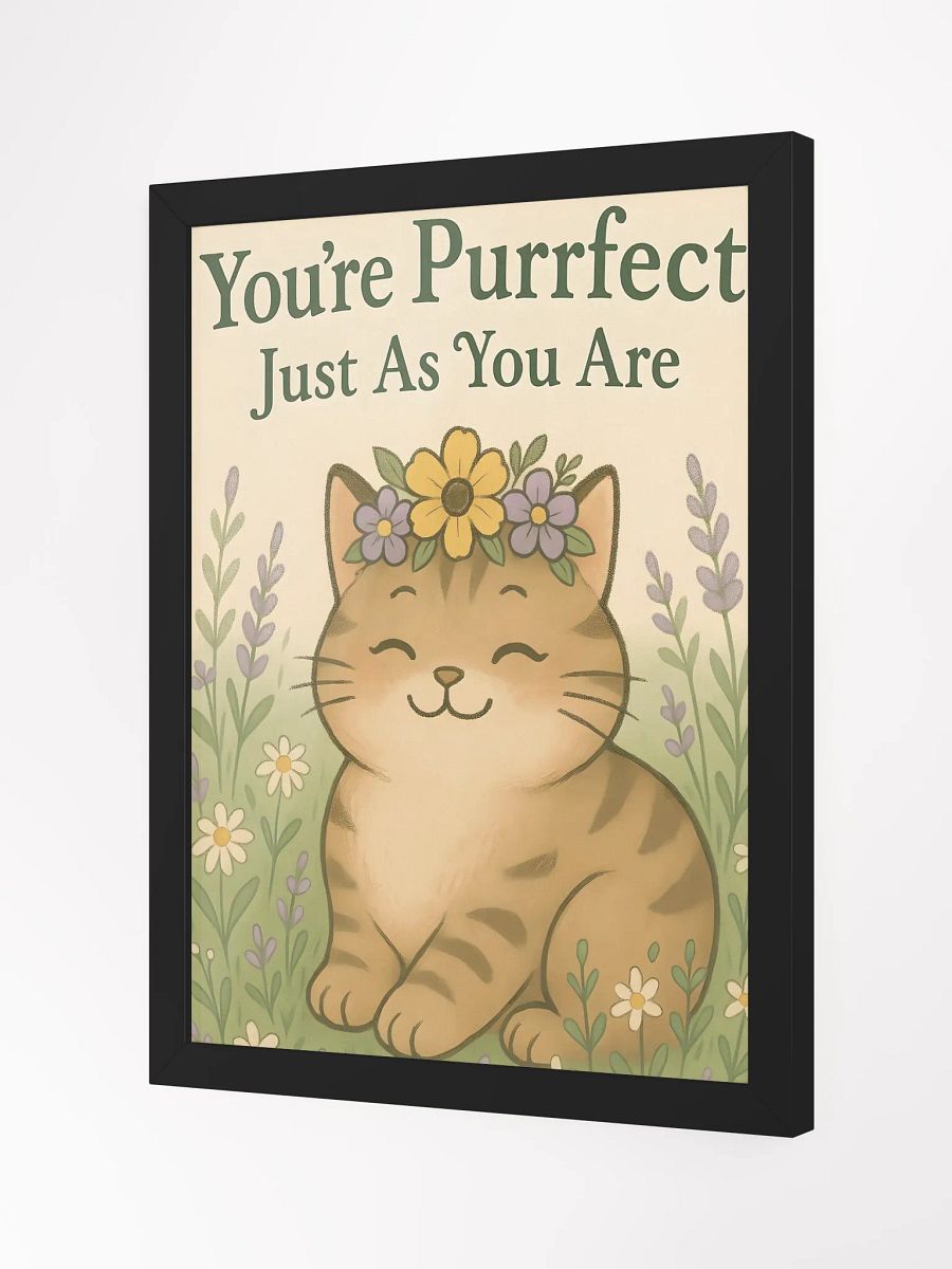 Purrfect Cute Cat Motivational Framed Poster product image (13)