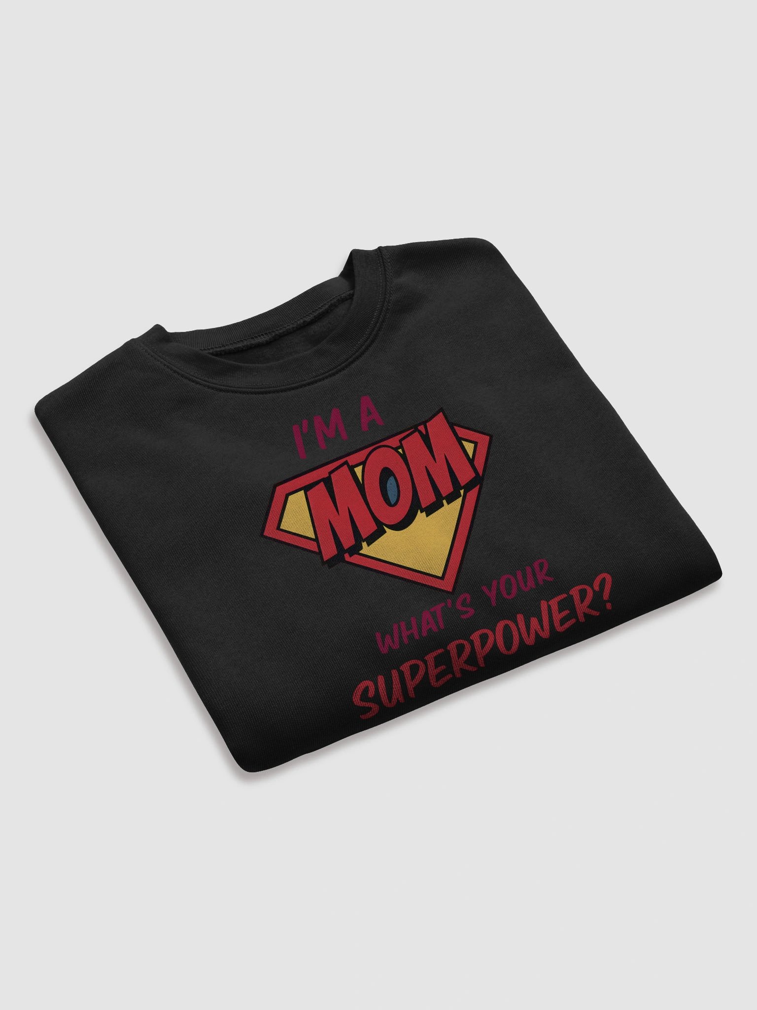I’m a Mom What’s Your Superpower? Crop Top – Comic Book Style Tee for Super Moms product image (7)