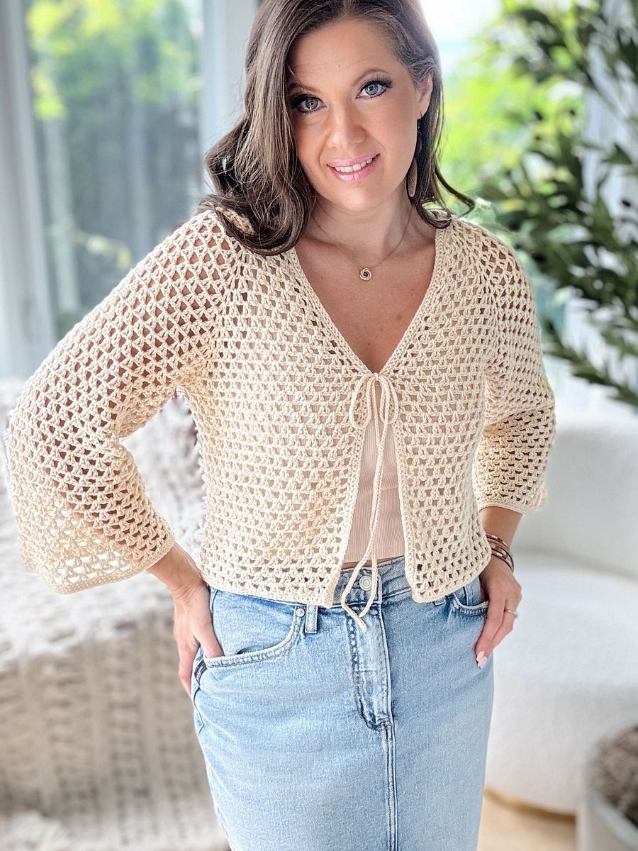 V-Stitch Cardigan Crochet Pattern product image (4)