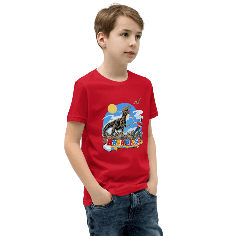 Youth Baba Blast Dino T-Shirt (Red) product image (2)