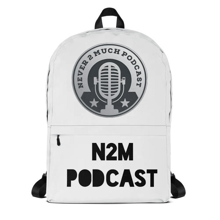 Never 2 Much Podcast Monochrome Backpack product image (1)