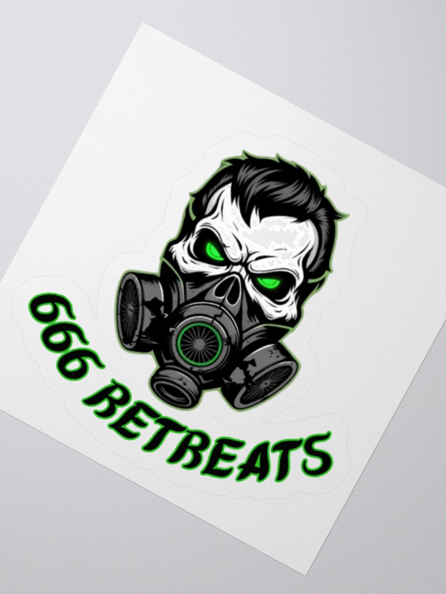 666 Retreats Gas Mask Skull Kiss Cut Stickers product image (7)