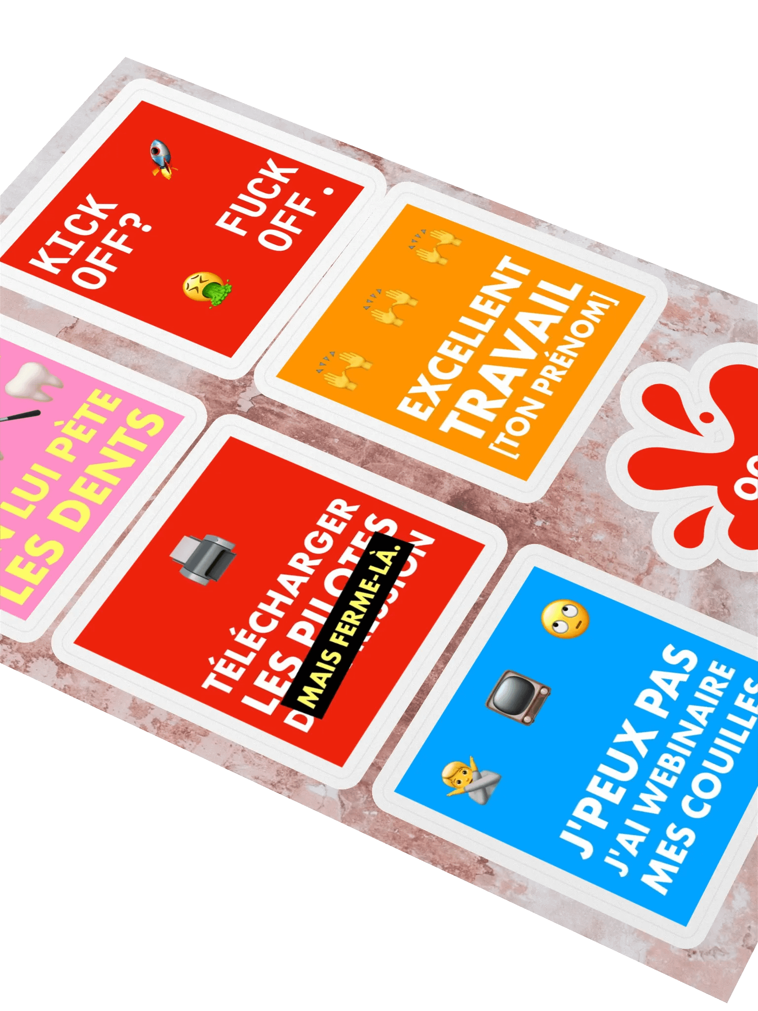 6 stickers fatigue au travail product image (3)