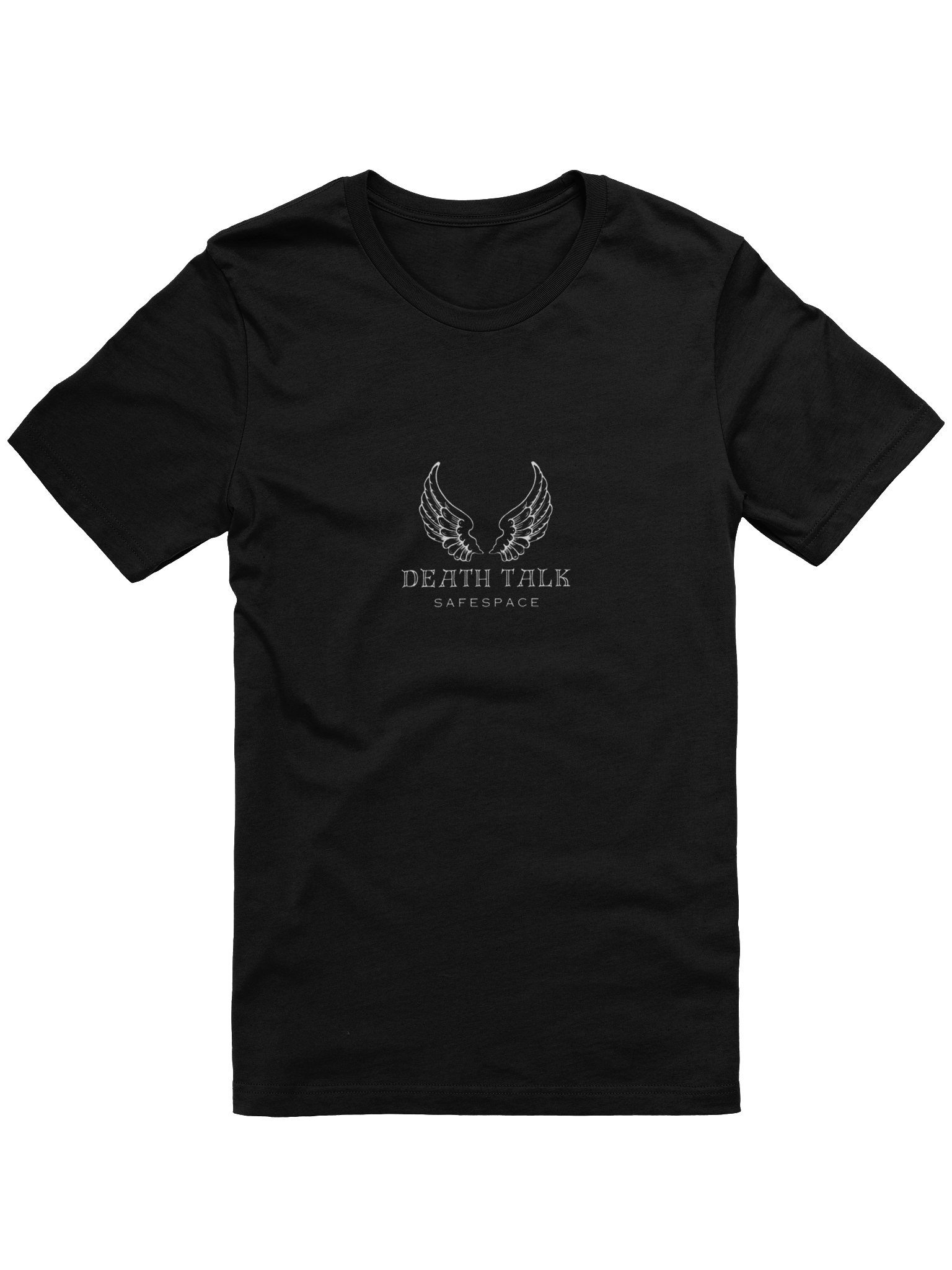 T-Shirt (Unisex) - Death Talk Safe Space (Angel Wings) on Black product image (1)