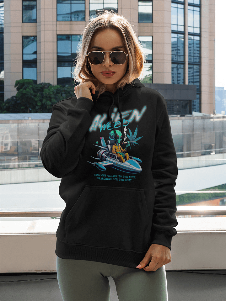 Alien Weed - Searching the Galaxy Hoodie - Premium Unisex Fit product image (1)
