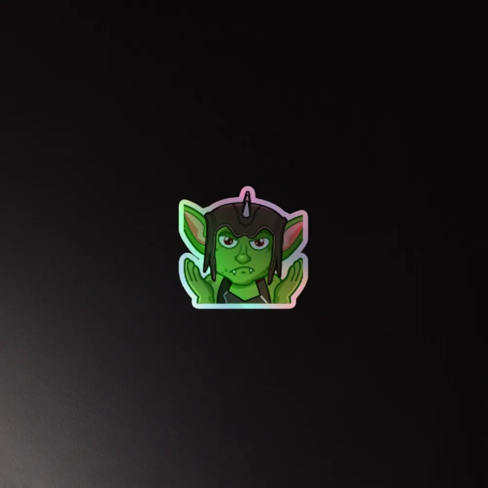 Shrug Holographic Sticker product image (4)