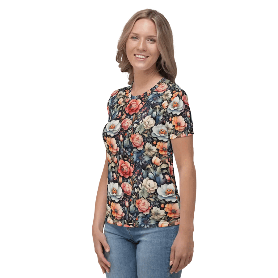 Floral Pattern All Over Print T-shirt product image (5)