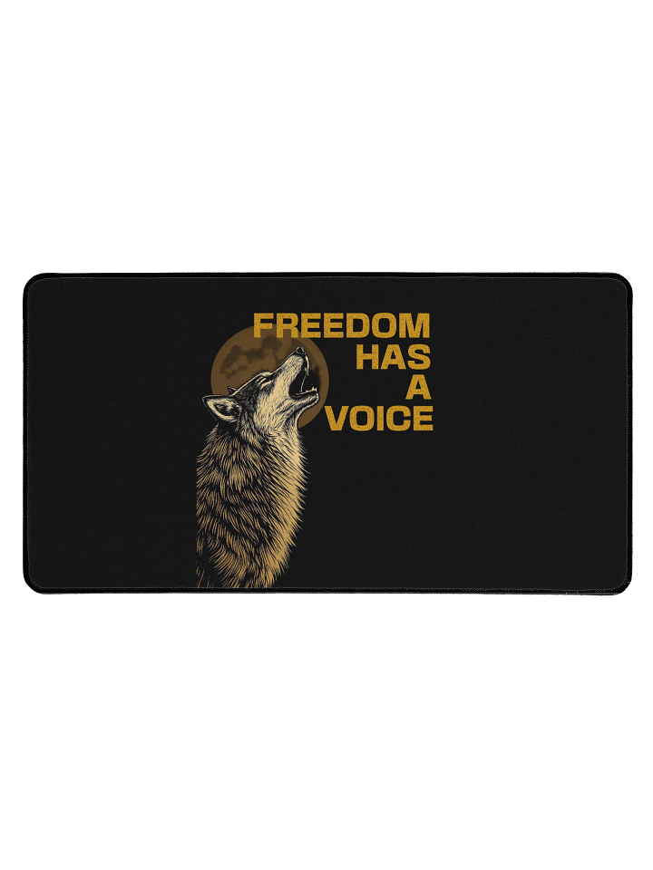 Freedom Has A Voice Howling Wolf Deskmat product image (1)