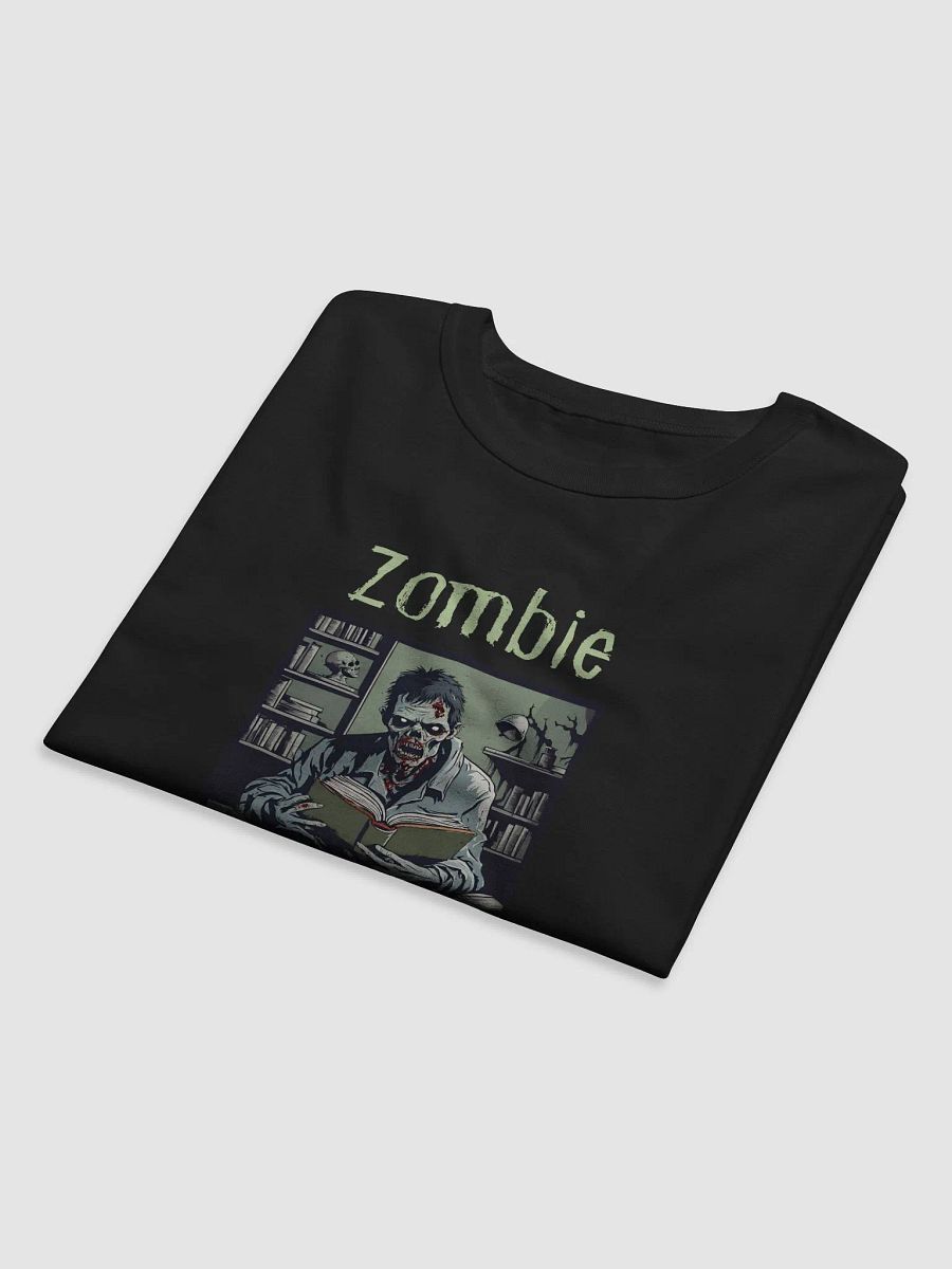 Zombie Book Lover Black Relaxed T-shirt product image (6)