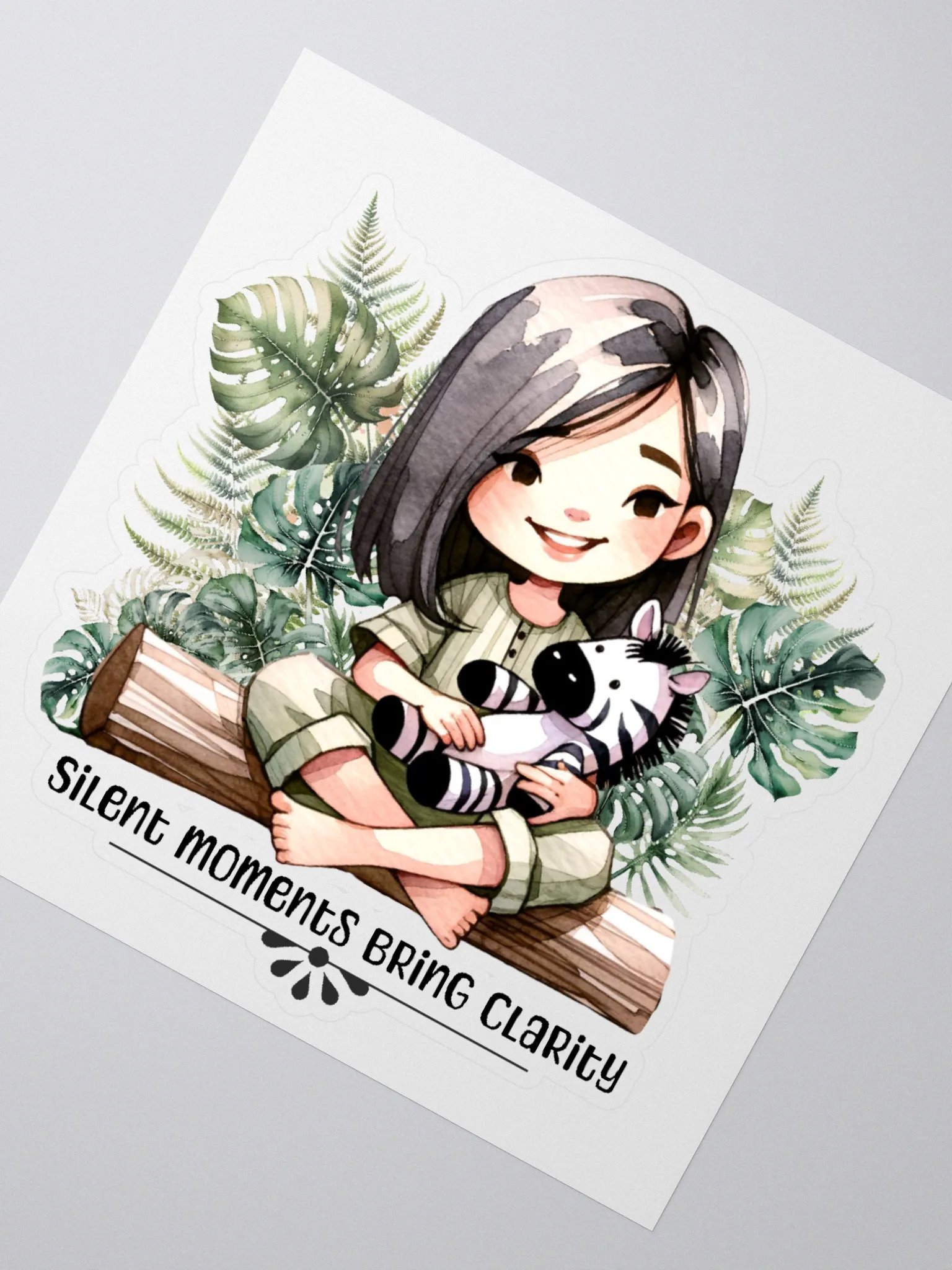 Silent moments bring clarity: vinyl sticker product image (2)