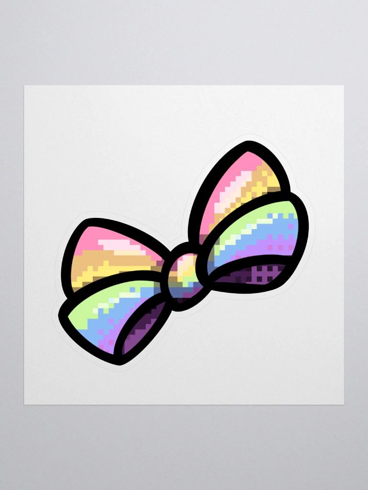 Pastel Pixel Pride Bow Sticker product image (3)