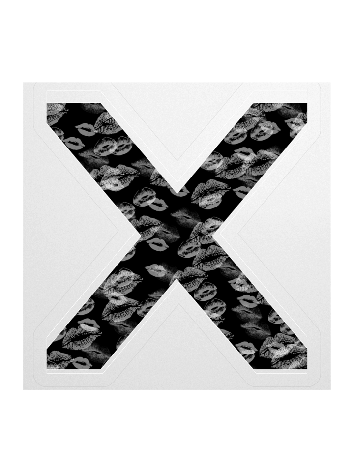 Black X White Lipstick Kisses | Kiss-cut Sticker product image (1)
