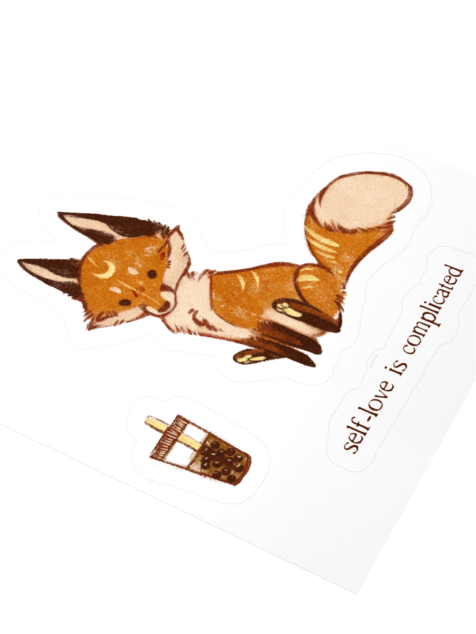 Boba fox | Kiss-cut sticker product image (3)