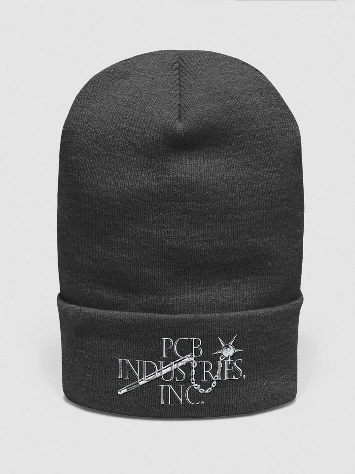 PCB Industries Embroidered Beanie (White on Darks) product image (1)