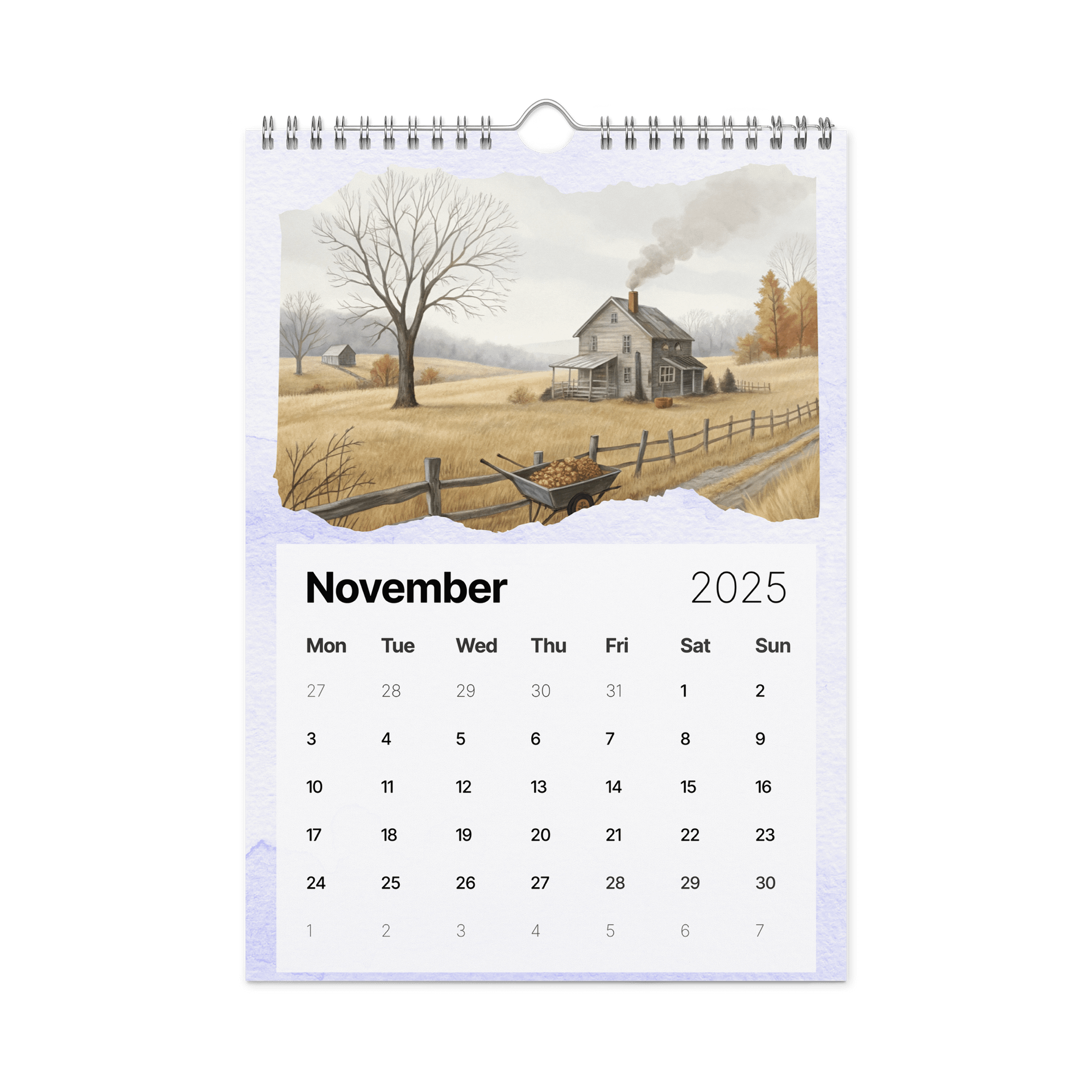 WATERCOLOR SEASONAL SCENES WALL CALENDAR 2026 product image (11)