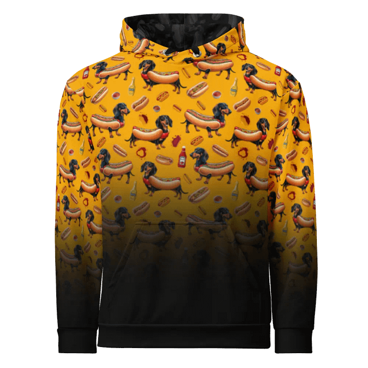 Dachshund Delight All-Over Hoodie (Poison) product image (1)