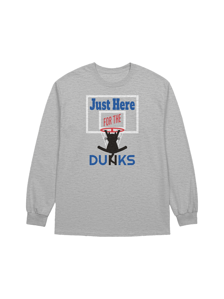 Basketball Cat (Just Here for the DUNKS) - Unisex Adult Long Sleeve T-shirt product image (9)